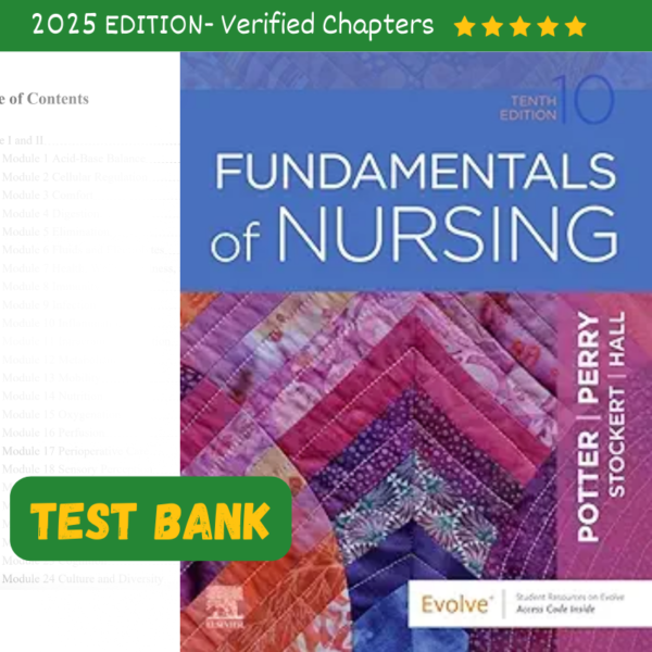 Fundamentals of Nursing 10th Edition Potter Perry TEST BANK