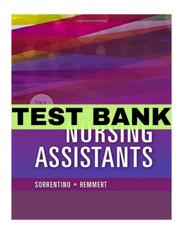 Mosbys Textbook For Nursing Assistants 10th Edition By Sorrentino Test Bank